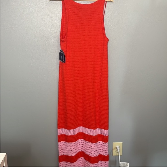 SCOOP NWT knit sweater tank maxi dress retro stripes size M - Picture 4 of 5